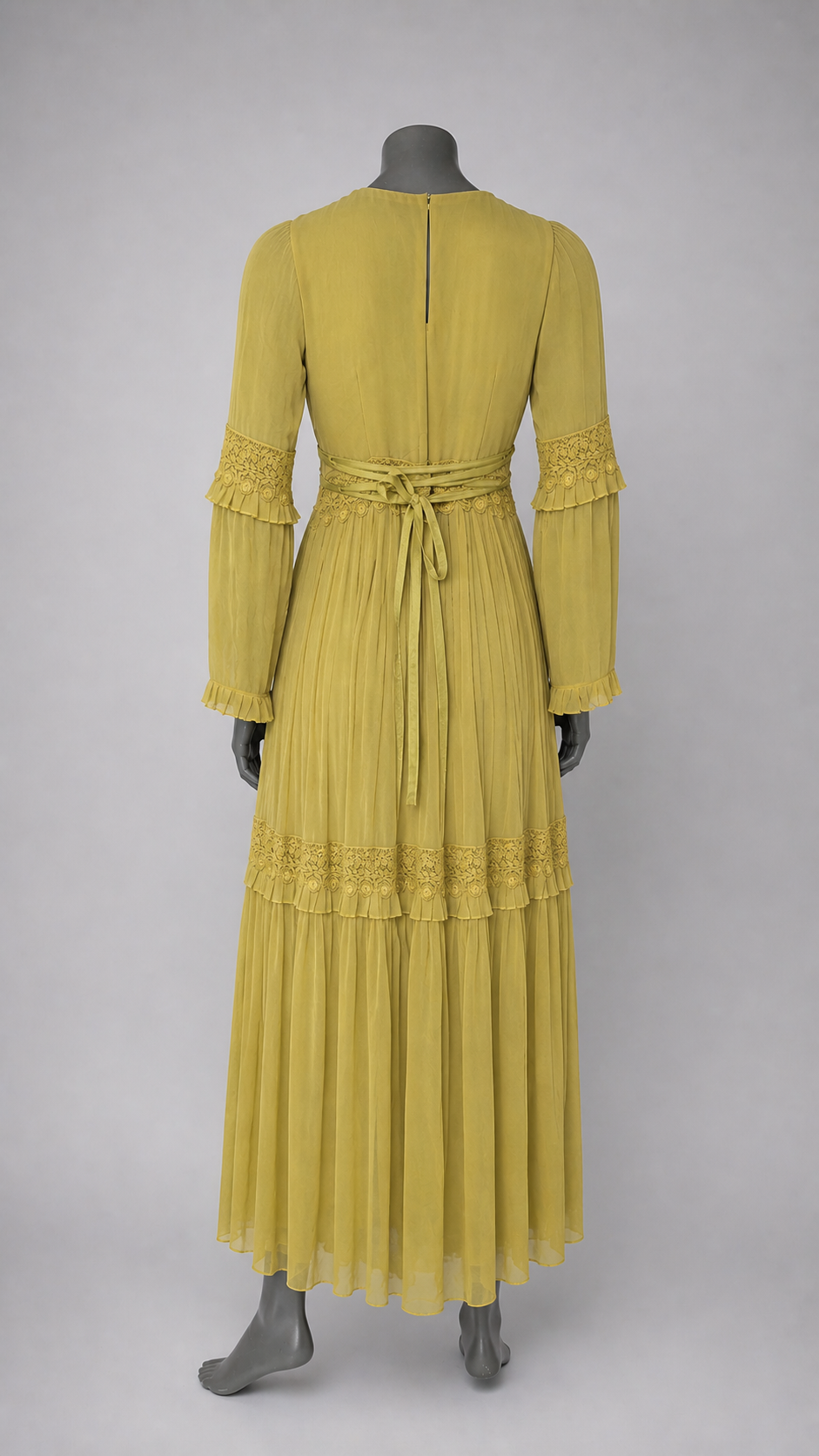 RIQZA Olive Dusk Lace Maxi Dress