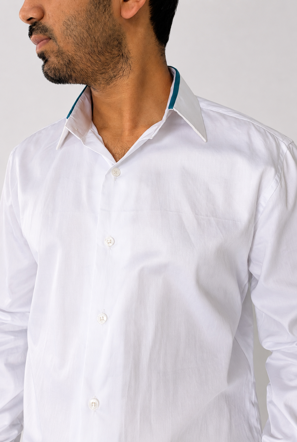 RIQZA Luxe White Cotton Shirt