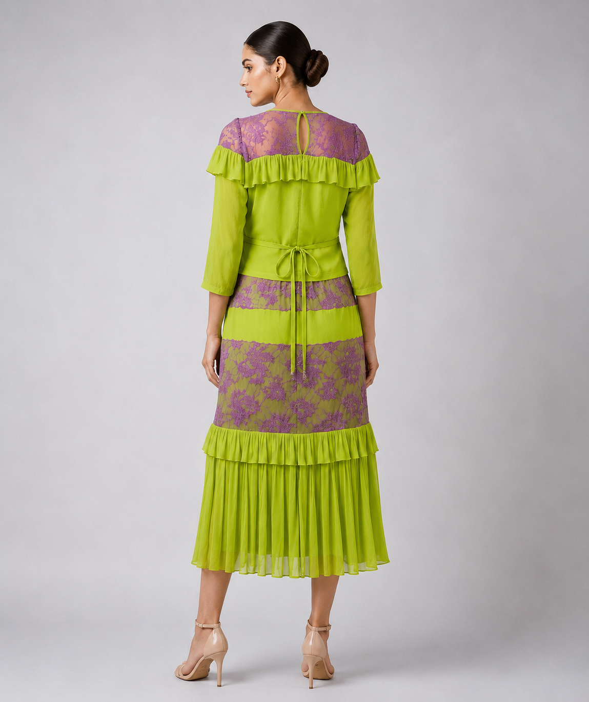 Olive Bloom Lace Co-ord Set