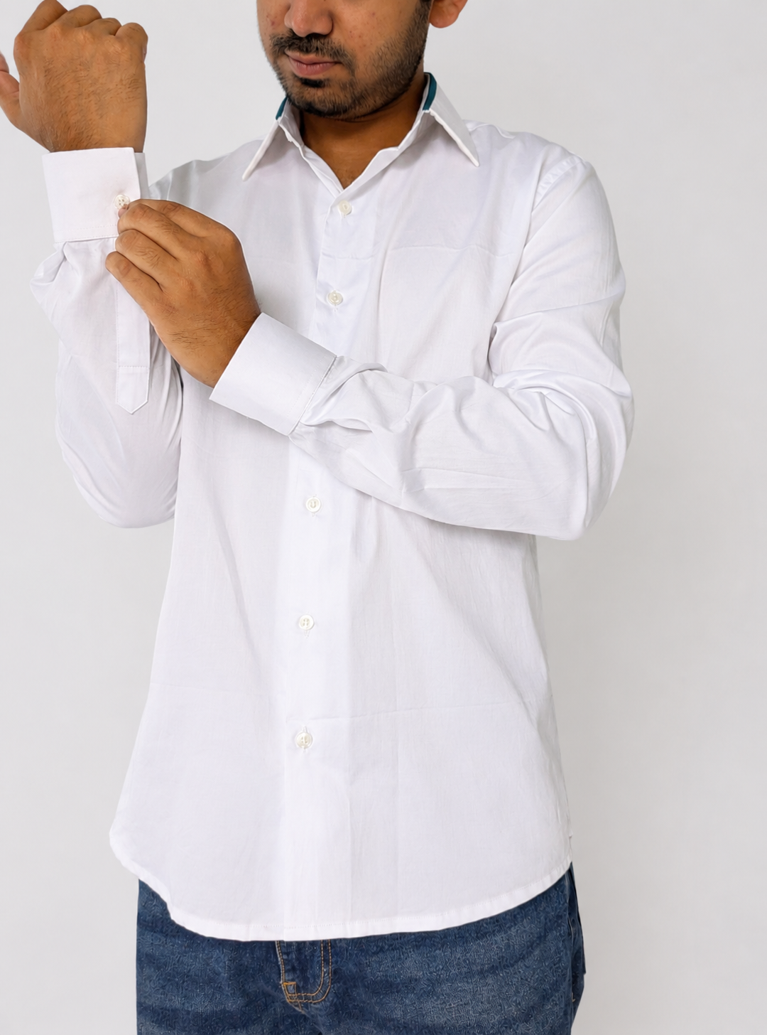 RIQZA Luxe White Cotton Shirt