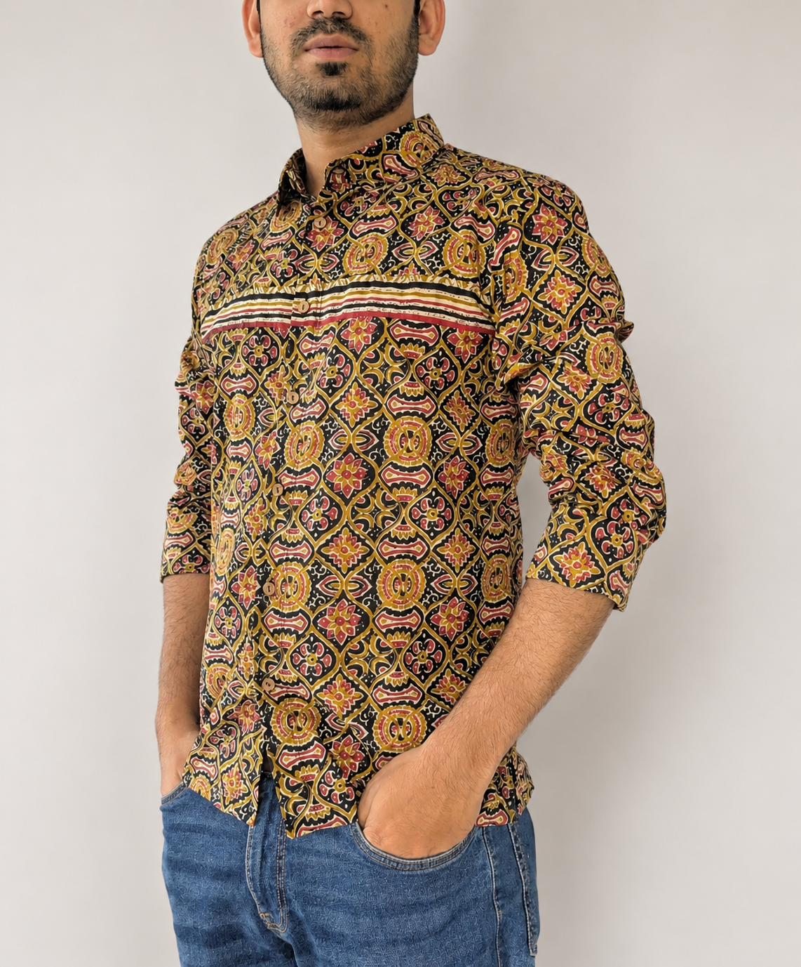 RIQZA Heritage Mosaic Cotton Shirt