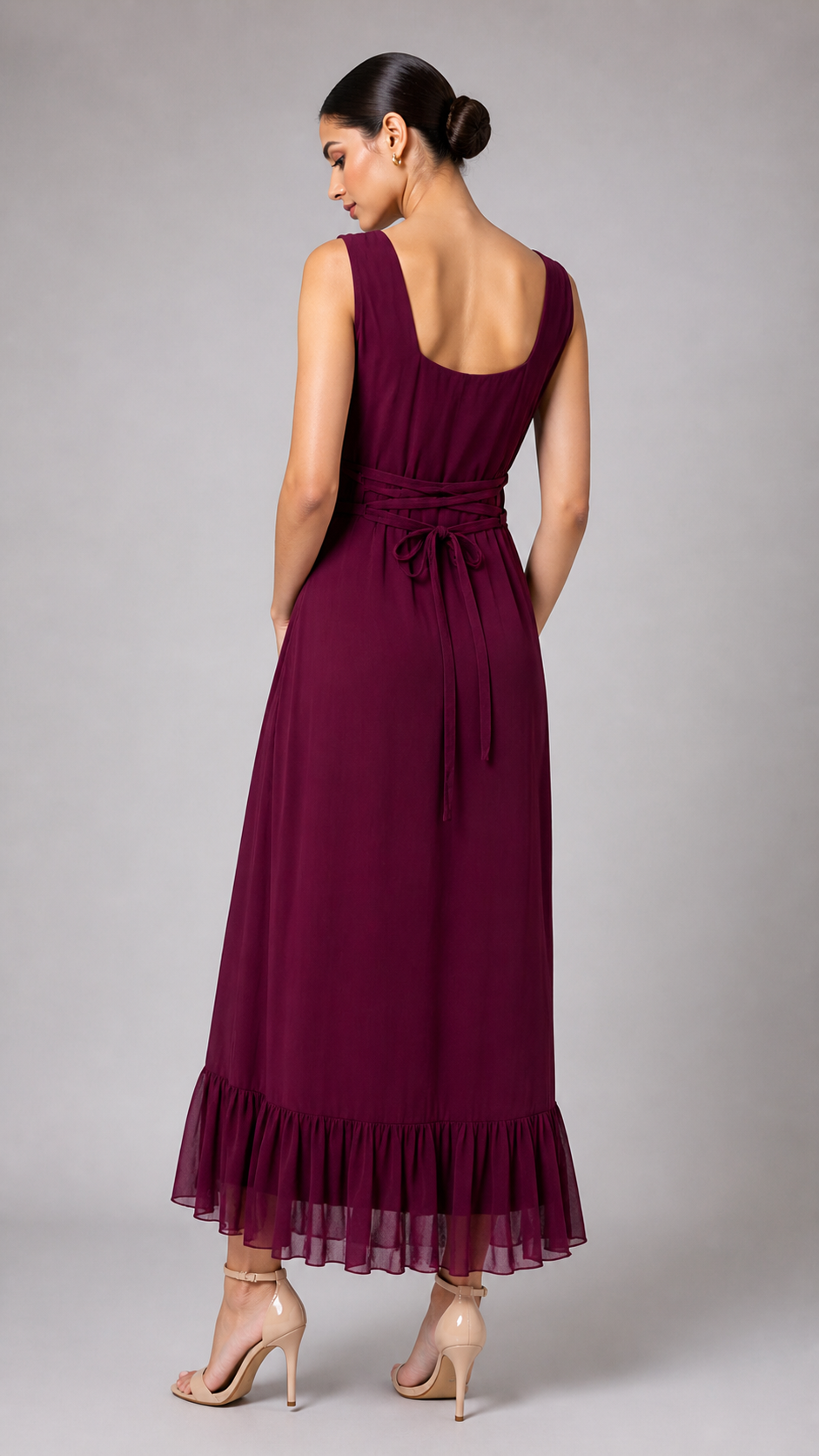 Wine Berry Layered Dress Set