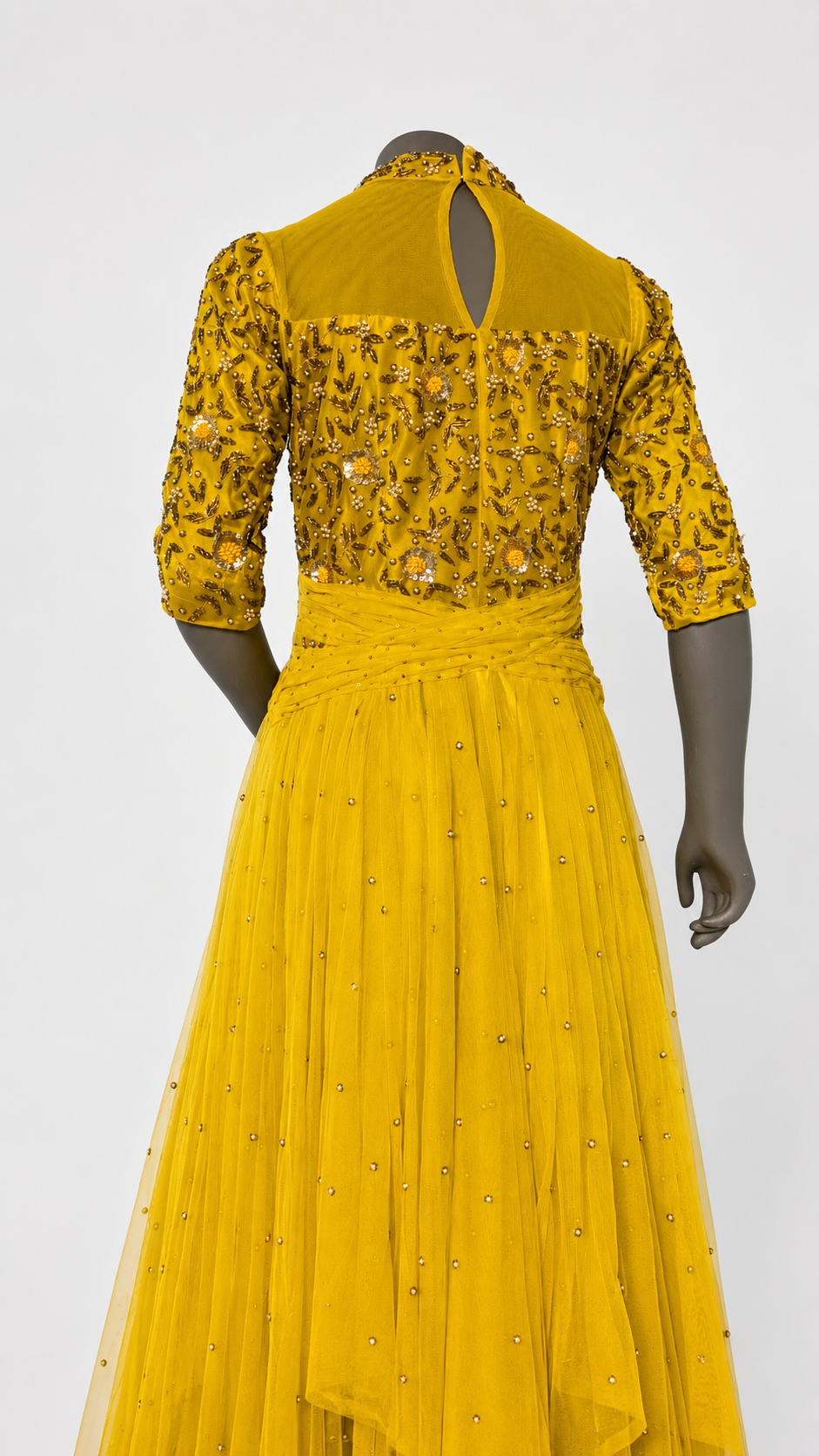 RIQZA® Marigold Yellow Embellished Gown