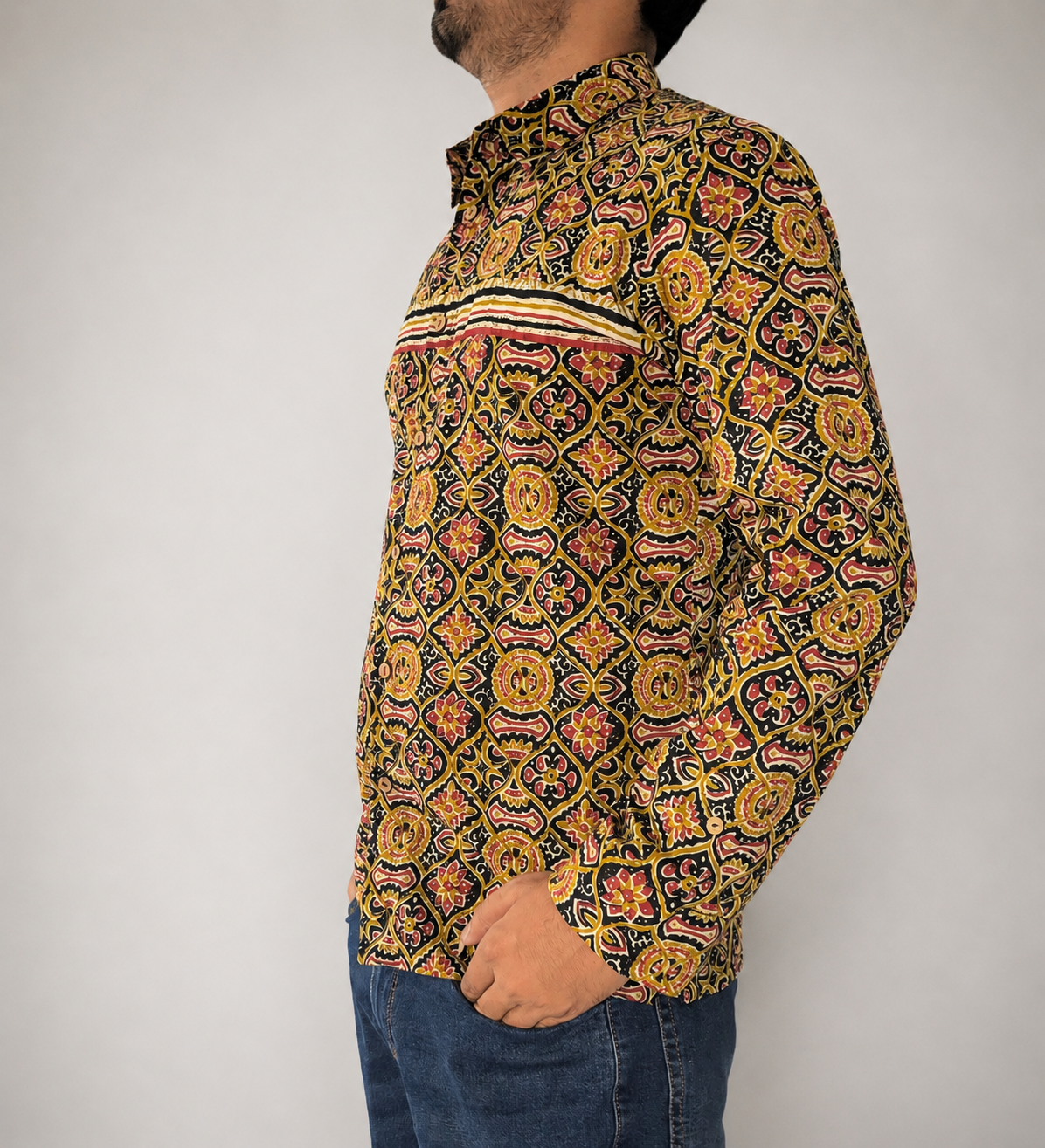 RIQZA Heritage Mosaic Cotton Shirt