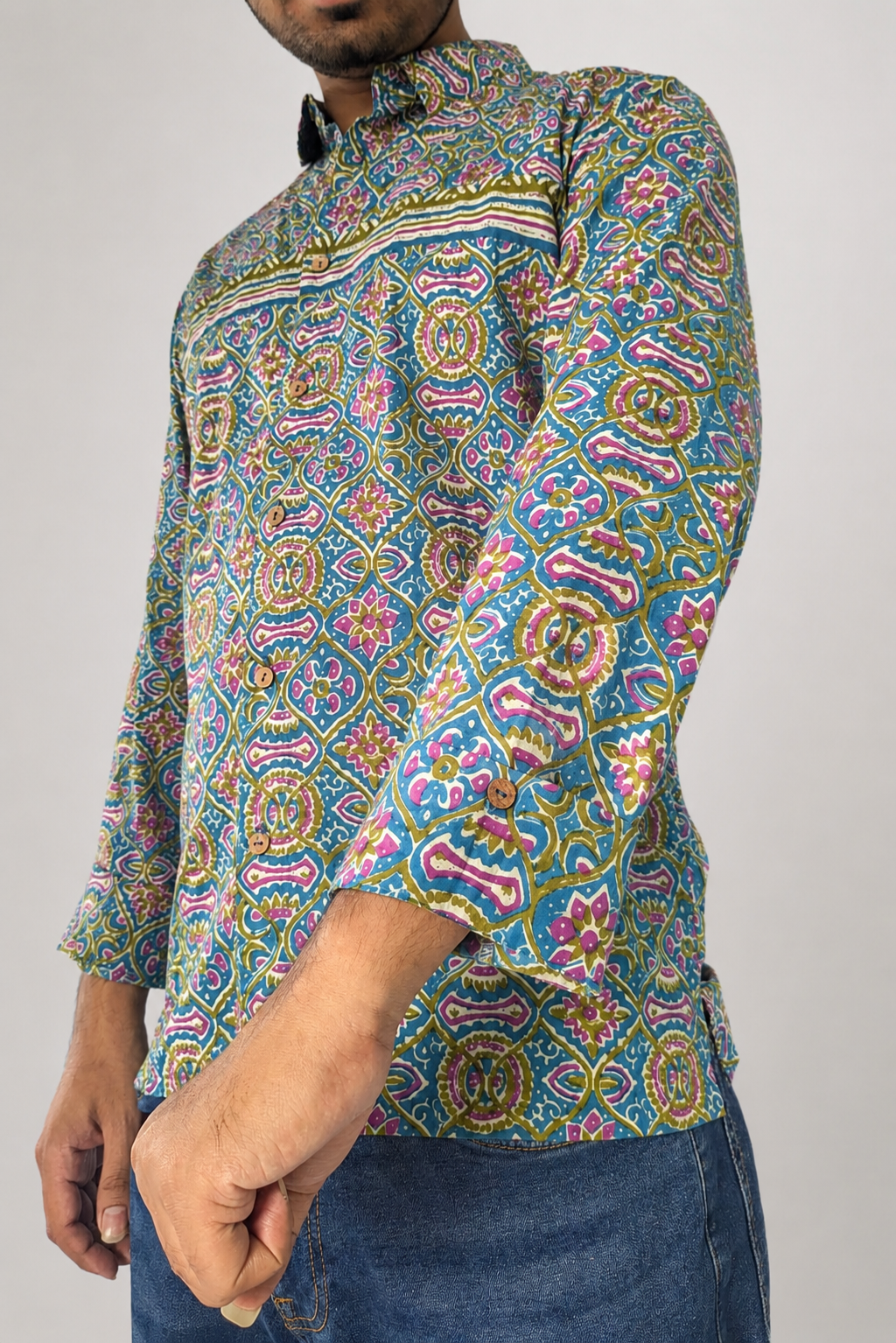 RIQZA Mosaic Bloom Printed Shirt