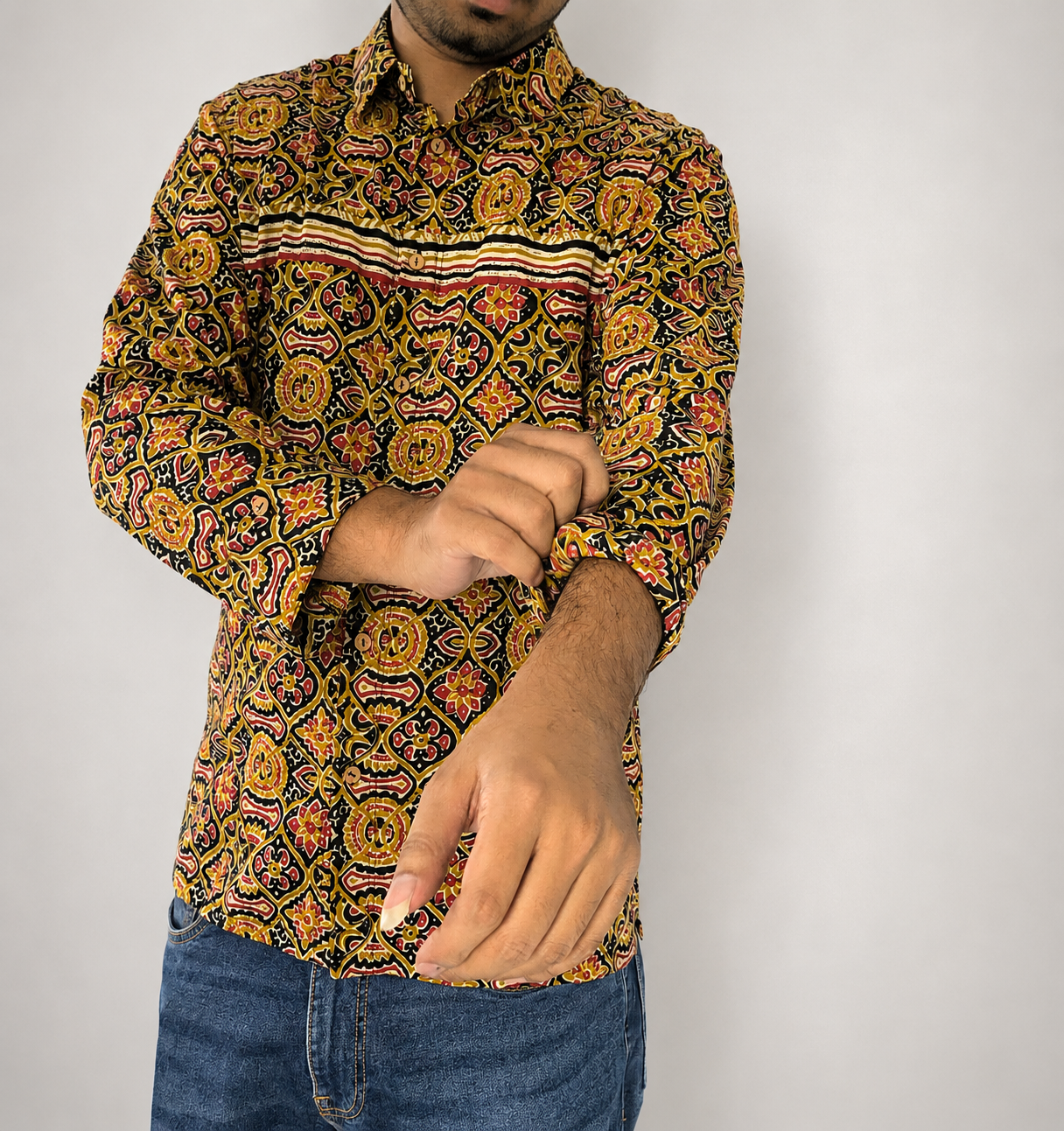 RIQZA Heritage Mosaic Cotton Shirt