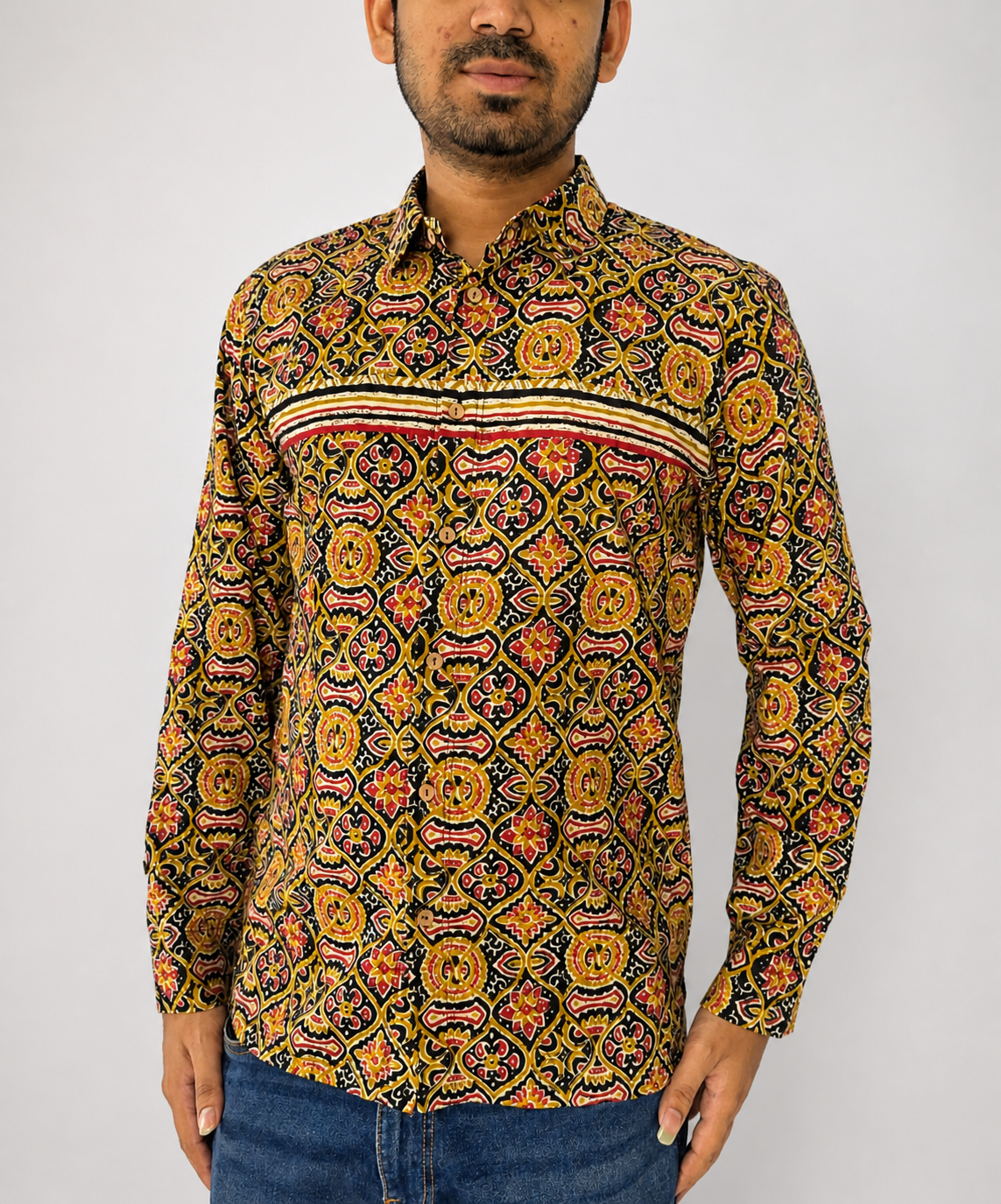 RIQZA Heritage Mosaic Cotton Shirt