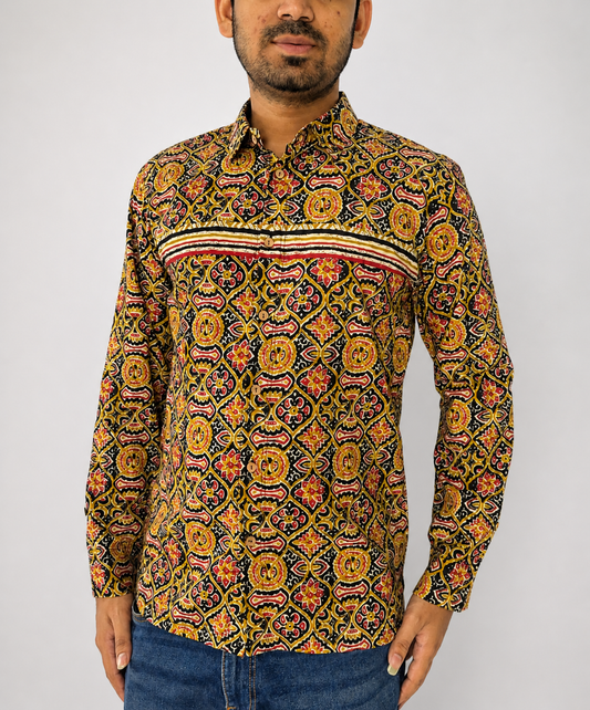 RIQZA Heritage Mosaic Cotton Shirt