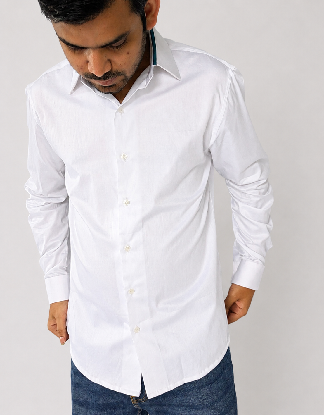 RIQZA Luxe White Cotton Shirt