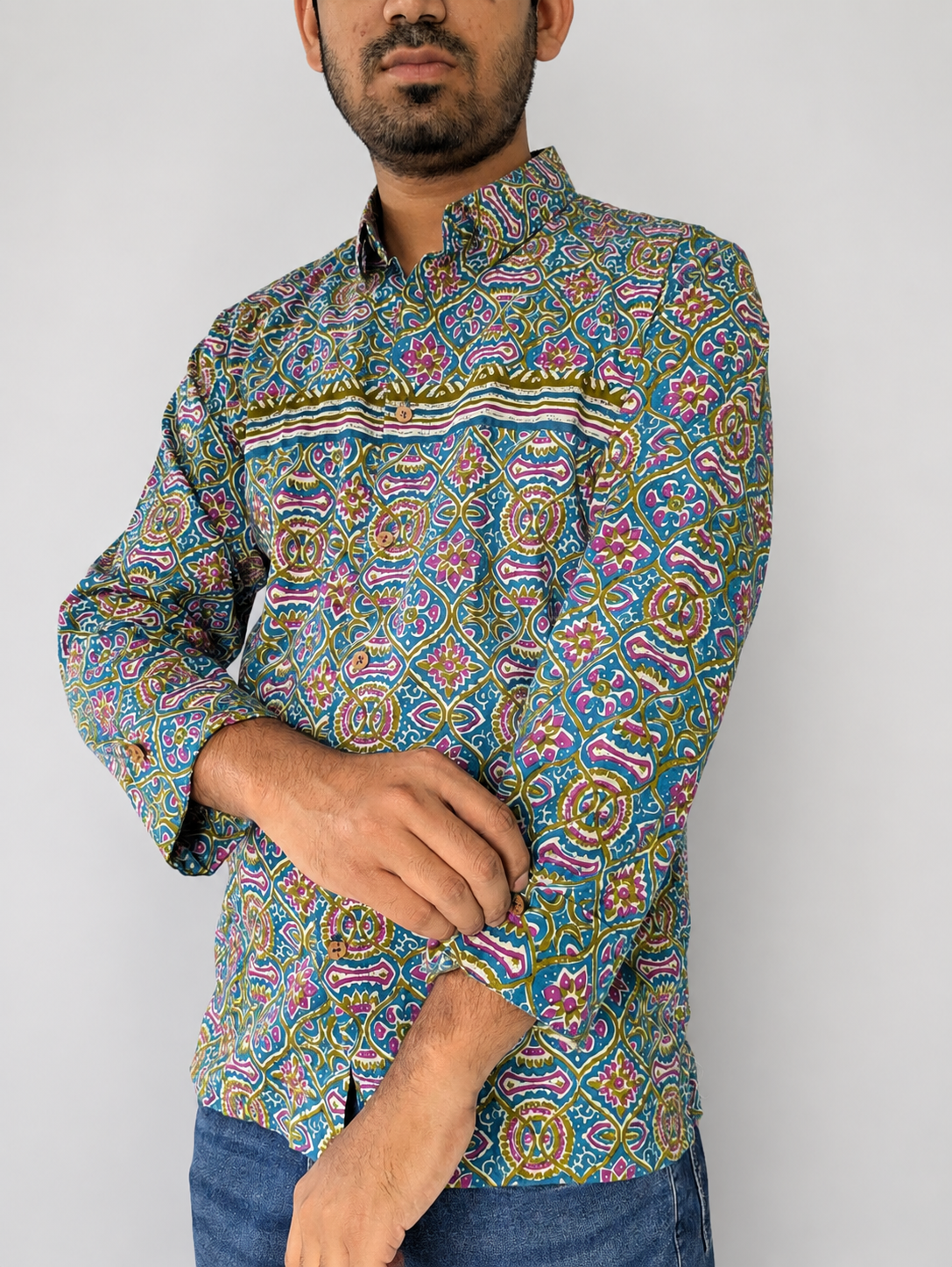 RIQZA Mosaic Bloom Printed Shirt