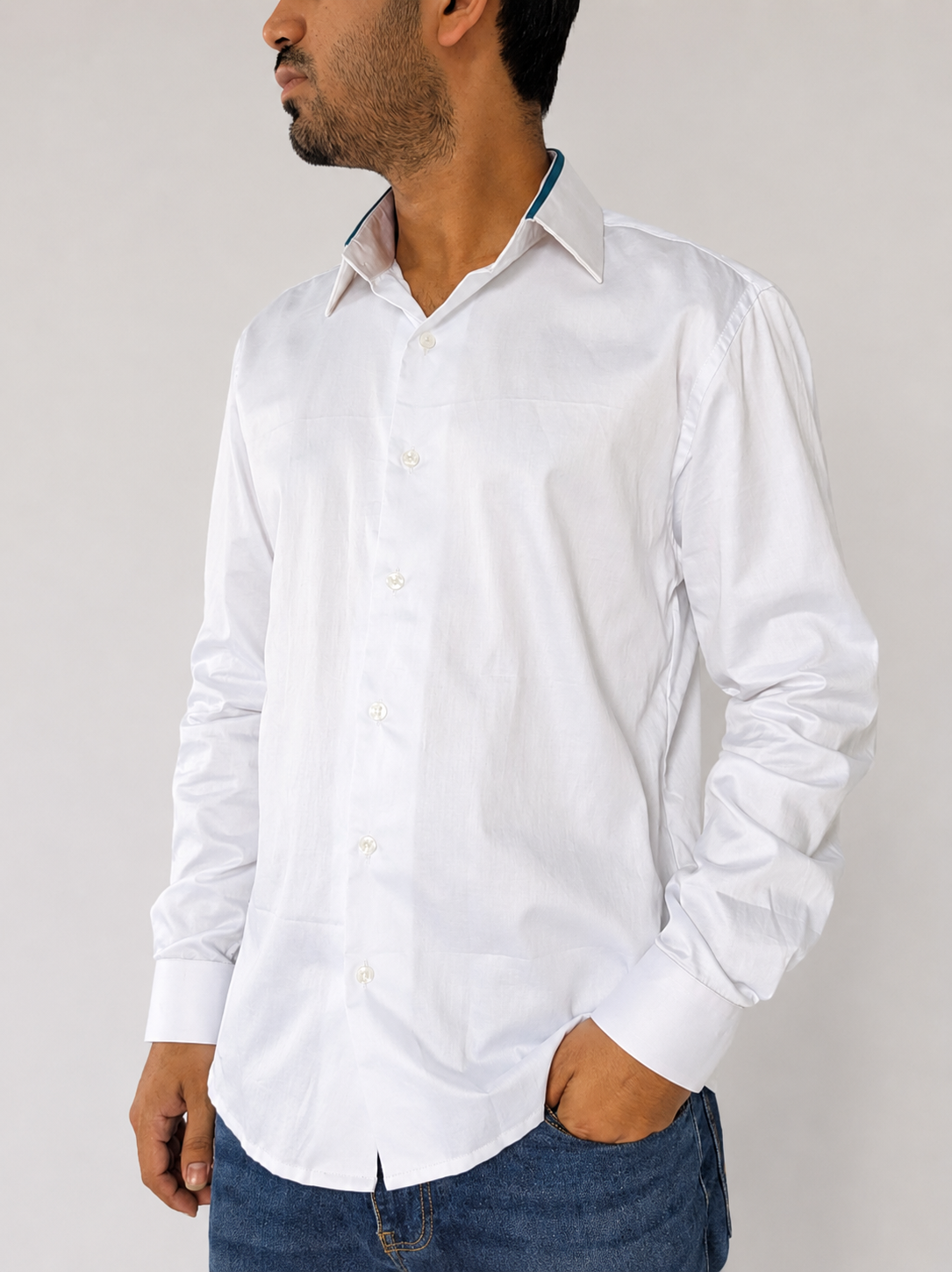 RIQZA Luxe White Cotton Shirt
