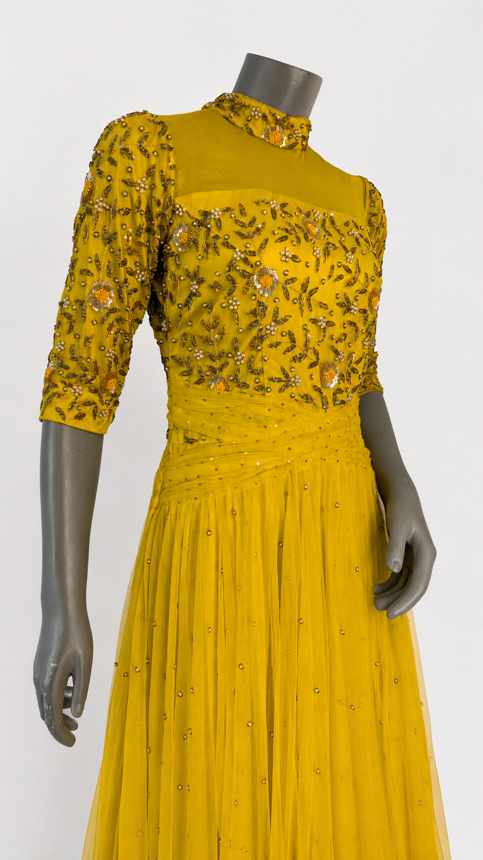 RIQZA® Marigold Yellow Embellished Gown