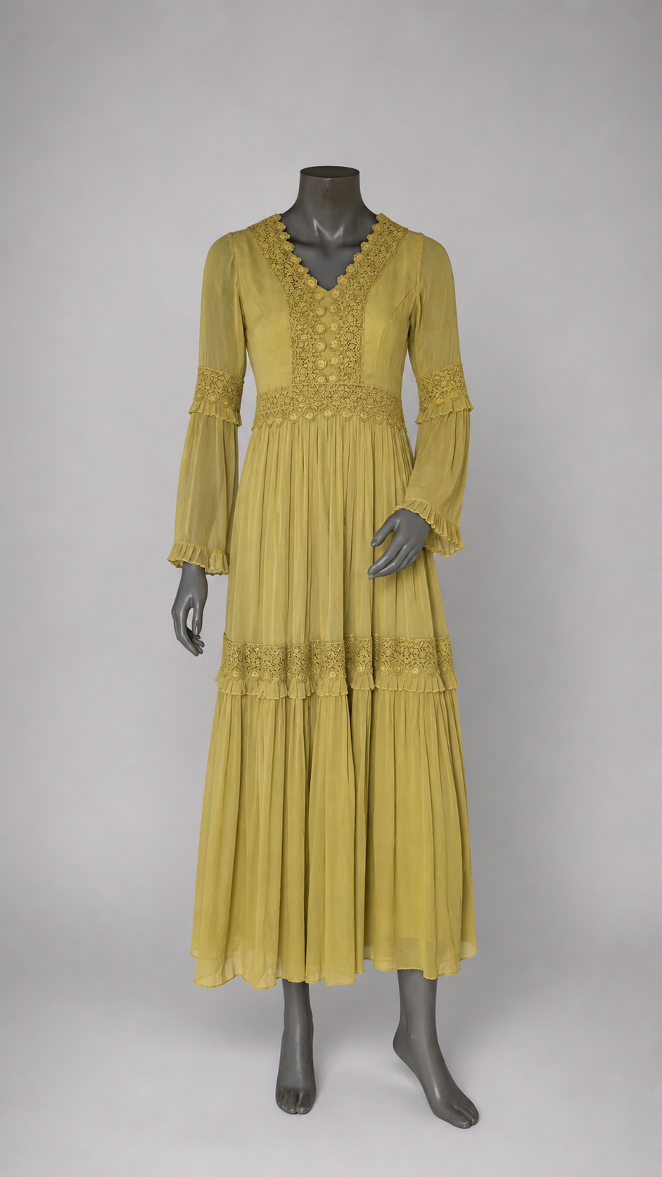 RIQZA Olive Dusk Lace Maxi Dress